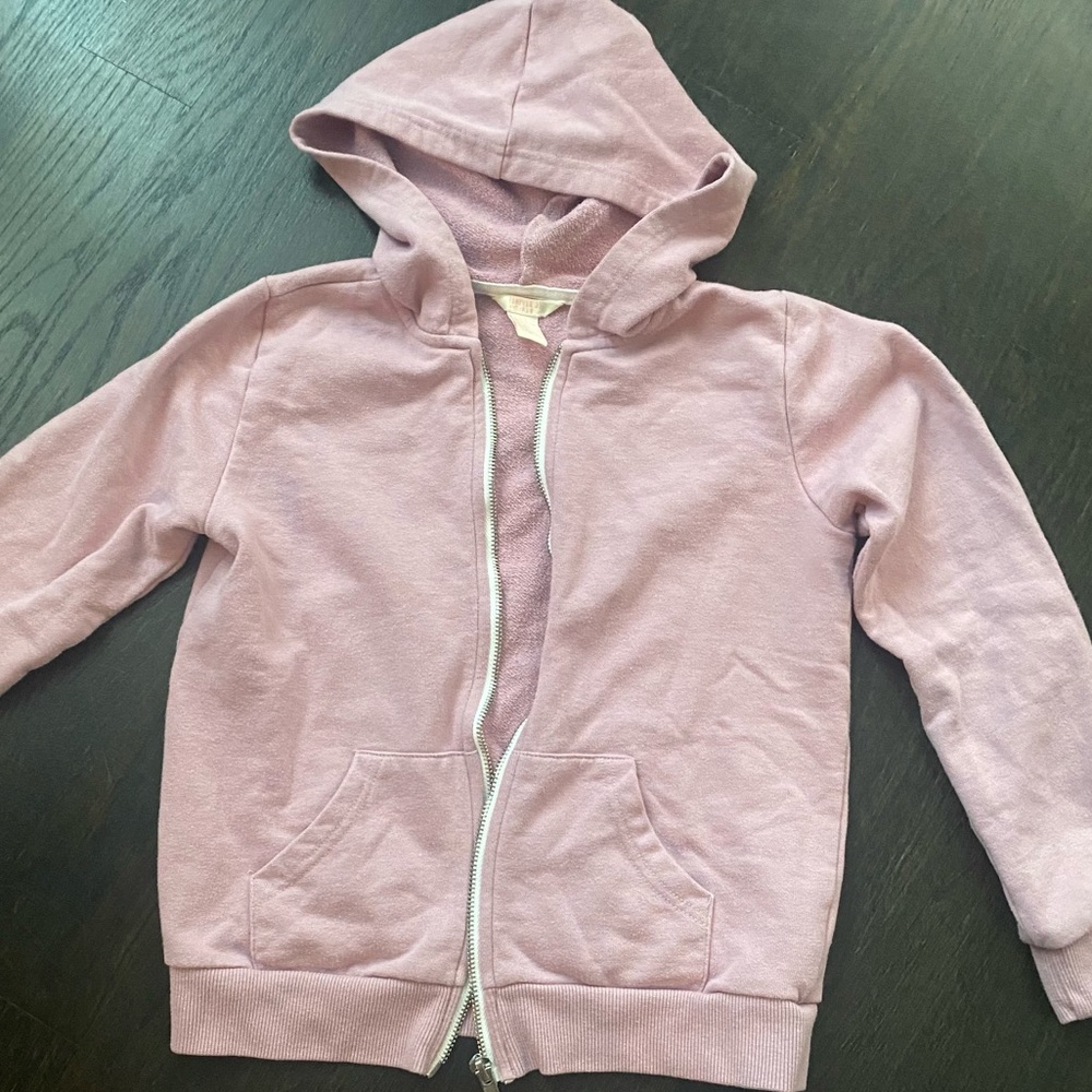 Forever 21 kids pink zipper sweatshirt size 9/10